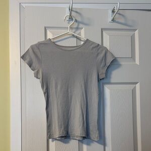 Joe Fresh Light Gray Women's Short Sleeve Tee